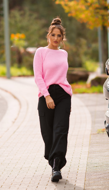 Tredy Basic comfy fit Pullover Pink